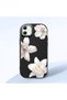 Samsung Galaxy A05 Compatible Case Camera Protector Black Silicone Couple Phone Case with Floral Pattern