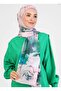 Rose Painted Patterned Shawl - Powder
