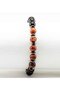 Natural Stone Red Jasper Onyx Hematite Natural Stone Men's Bracelet Eub14Kjspho Strength and Courage - 3