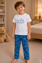 Boy's Short Sleeve Cotton Animal Print Pajama Set - 2