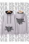 Revenus Front and Back Printed Unisex Zippered Hooded Sweatshirt Cardigan