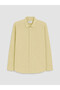 Lcw Vision Yellow Regular Fit Linen Look Men's Shirt