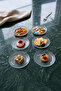 Berissa Glass Bowl Mini Serving and Presentation Bowl - Cake and Dessert Plate - 12 cm Mini Breakfast and Snack Plate Set of 6