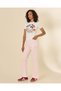 Senior Girls Pink Fit and Flare Pants - 2