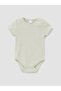 Ecru crew neck baby boy snap-on bodysuit 2-pack - 5