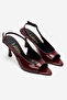 Women's Pointed Toe Open Medium Size 8 cm Heeled Shoes Nicola - 5