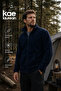 Men's Fleece Cold-Proof Full Zipper Jacket with Kangaroo Pocket, Soft Stand Collar, Casual Use, Comfortable Fit - 2