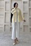Striped Tie-Detail Shirt Yellow