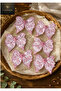 6 Pieces of Luxurious Coffee Cup Coasters with Pearl Detailing and Bow Embroidery Presentation Napkins - 2