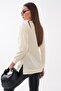 Women's Crew Neck Sweatshirt with Slit Detail 255261 - 265043 - 5