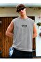 False Printed Men's Regular Fit Crew Neck Sports Sleeveless T-Shirt