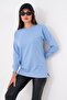 Women's Crew Neck Sweatshirt with Slit Detail 255261 - 265043 - 2