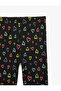 Elastic Waist Heart Patterned Cotton Leggings - 6