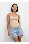 32730 Lace Detailed Strappy Bodysuit-Stone - 3