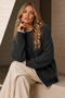Sweater with Stitching Detail R4479 Anthracite - 2