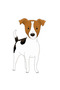 Cute Dog Cartoon Brown Ear and Printed Men's T-Shirt - 3
