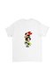 Children's Cartoon Printed T-Shirt Three Friends Figure Colorful Hair Detailed Short Sleeve Round Neck Casual - 2