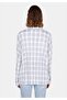 Relaxed Fit Shirt Neck Checked Women's Blue Long Sleeve Shirt - 2