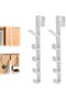 Two-piece hook set, five-layer door hanger, white