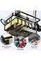 Adjustable gray sink storage rack with faucet sponge holder - 2