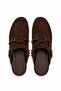 Vessia Women's Genuine Leather Suede Open-Back Beaded Detailed Loafer - 6