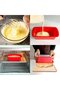 Rectangular silicone bread mold, non-stick, suitable for toast, red. - 4