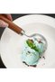 Stainless steel ice cream scoop with a wooden handle, suitable for melon balls and meatballs, silver-wood color. - 4