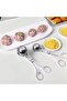 Meatball spoon set (2 pieces), stainless steel, suitable for ice cream scoops, silver. - 3
