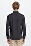 Waffle Patterned Travel Navy Blue Men's Shirt - 5