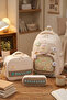 Relaxi̇on 1815 Triple Set Primary School Bag with Pen Holder and Lunch Bag Beige - 2