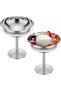Stainless steel ice cream bowl, reusable, suitable for salads and desserts, silver.
