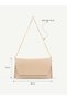 Women's Hand and Shoulder Bag with Side Magnet Detail and Chain Strap – Stylish Portfolio Clutch - 5
