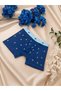 Cotton Printed Men's Boxer Shorts with Elastic Waistband Blue - 2