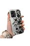 Poco C65 Compatible Elegant Black Lace Flower Pattern Case, High Quality Matte Phone Case - 2