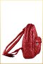Sima Women's Quilted Parachute Fabric Backpack - Red - 5