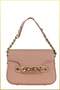 Lia Women's Hand and Shoulder Bag with Chain Buckle Accessories - Powder