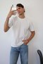 Men's Crew Neck Ribbed 100% Cotton T-Shirt White - 26Y 4015