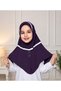 Girls Kids Hijab Olive Green | Rayon & Cadenza Modest Islamic Headscarf with White Trim and Button Detail | Comfortable Muslim Hijab for Girls | Size S