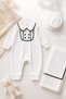 3-Piece Detailed Baby Boy Overalls / Baby Boy Overall Set / Baby Boy Gift Set - 4