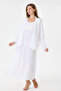 White Italian 100% Linen Embroidered Mesh Jacket Linen Suit Size 38 - 44 - 2