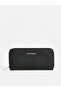 Black Leather Look Women's Wallet - 2