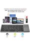 لوحة مفاتيح لاسلكية محمولة قابلة للطي مع لوحة لمس لأجهزة iPhone 15 Pro Max/iPad - 2