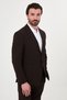 Straight Slim Fit Mono Collar Punto Stitched Men's Suit with Pocket Bag Dark Brown - 45479.26Y - 5