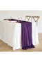 Two chiffon table runners, bohemian-style wedding table decorations, 75x300 cm - deep purple.