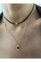 Leather Cord Steel Heart Choker - 3