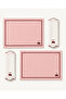 4 Piece Cherry Embroidered Tableware Set for 2 People (2 American Placemats 45X30 + 2 Presentation Napkins 30X30) |   Cherry Season