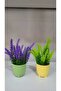 Decorative Artificial Plant Pot Set Artificial Flower Set of 2 Table Decoration Kitchen Decoration - 2