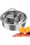 21cm 3-tier stainless steamer rack non-stick. - 5