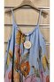 Short Italian Dress with Rope Straps, Muslin Woven, 100% Cotton - 2