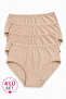 100% Cotton High Waist Daily Panties 4-Pack - 2